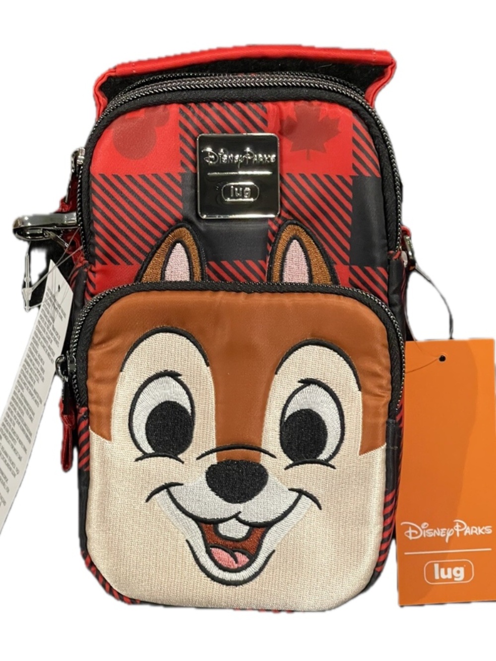 Disney Parks Epcot Canada Pavilion Chip 'n' Dale Lug Crossbody Belt Bag - NEW
